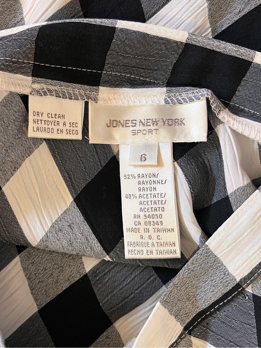 Jones New York Sport Black and White Gingham Maxi Skirt - Picture 6 of 6
